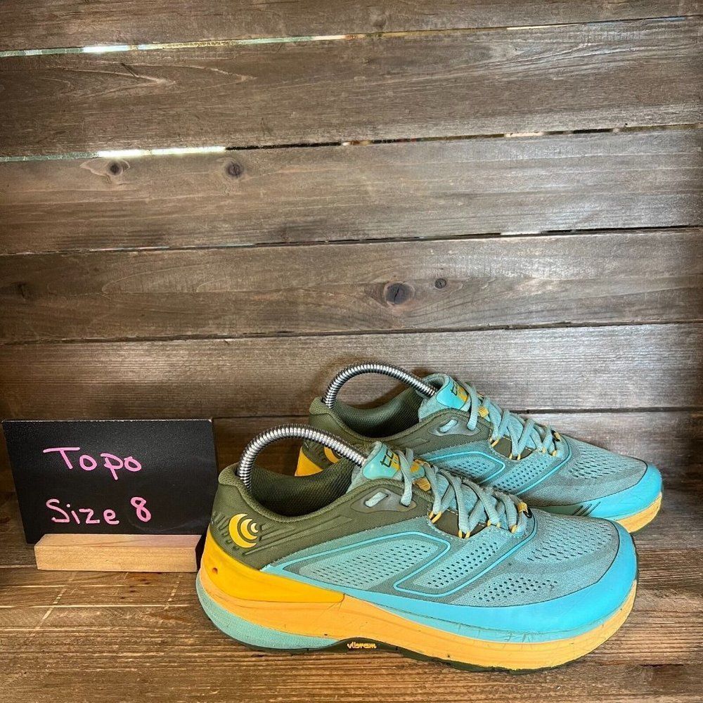 Womens Topo Ultraventure 2 Blue Athletic Trail Running Shoes Sneakers Size‎ 8 M